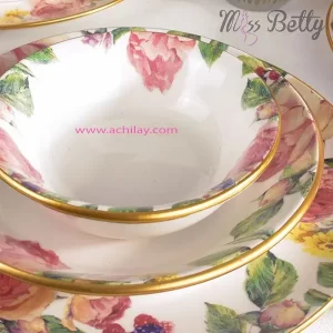سرویس غذاخوری طرح گل رز