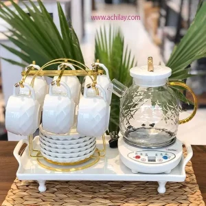 ست چای ساز با فنجان نعلکبی و سینی