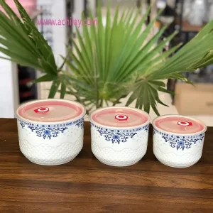 ظرف نگهدارنده غذا سرامیکی درب دار