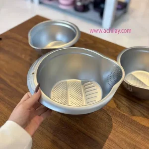 آبکش برنج‌ شور استیل یونیک